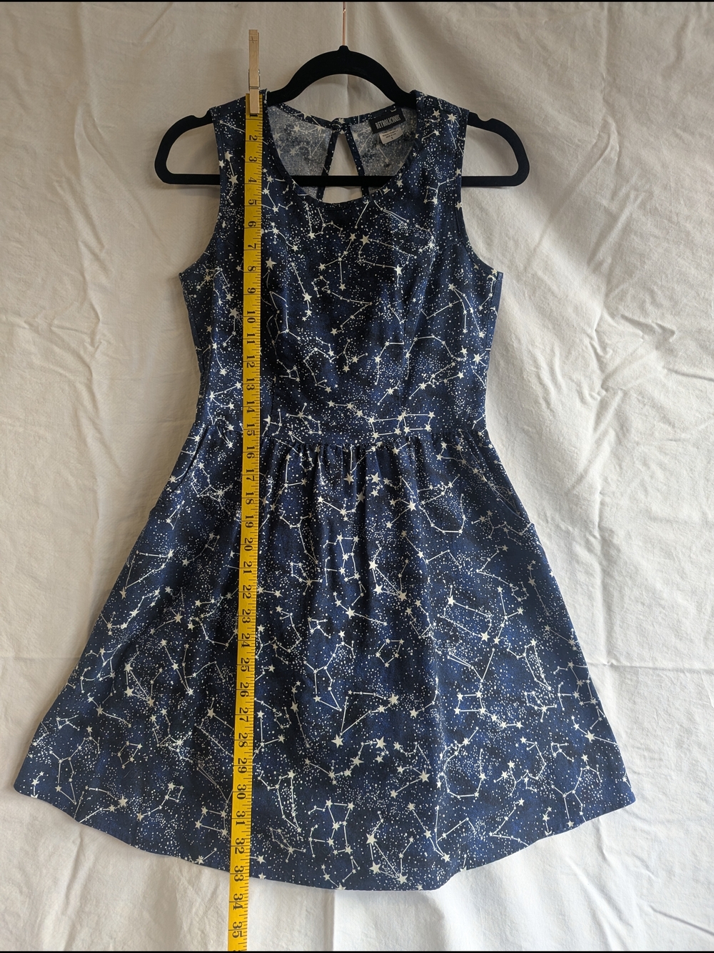 Cotton Navy Constellation Print Sleeveless Dress - Picture 2 of 6
